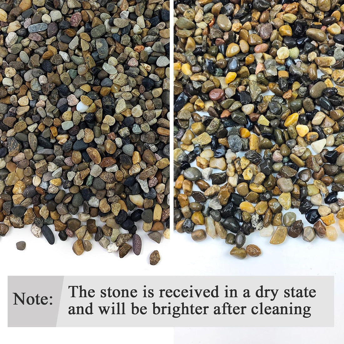 FANTIAN 5 lbs Aquarium Gravel, 1/4 Inch Pea Gravel for Fish Tank