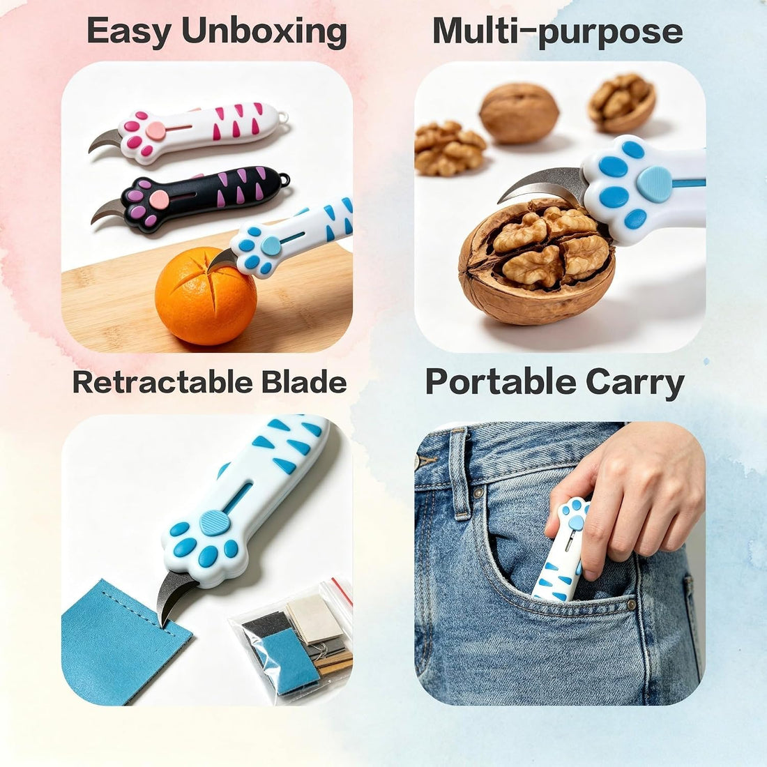 Cat Paw Box Cutter 3-Piece Set