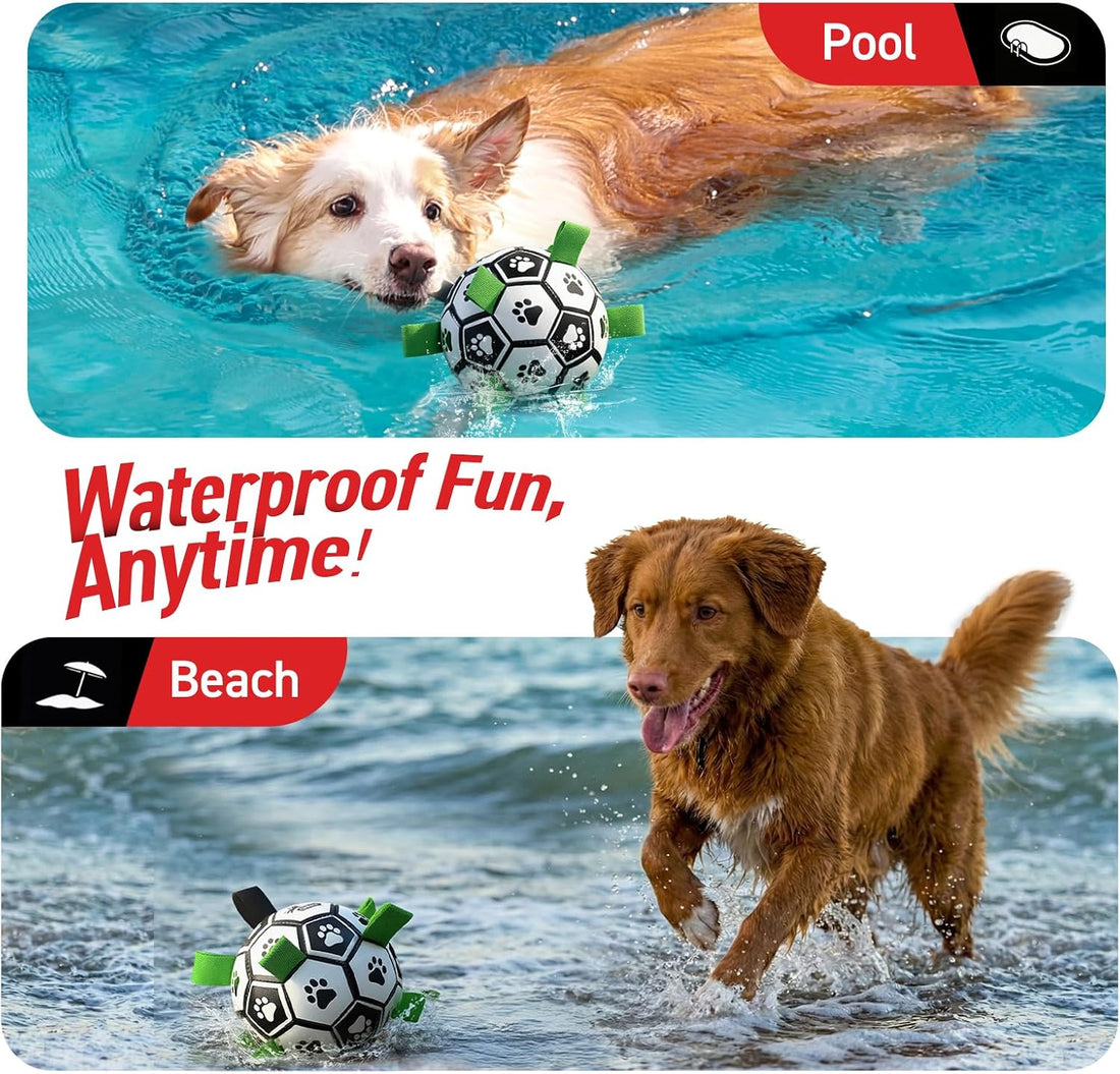 QDAN 6 Inch Dog Toys, Durable Floatable Dog Balls for Tug, Fetch