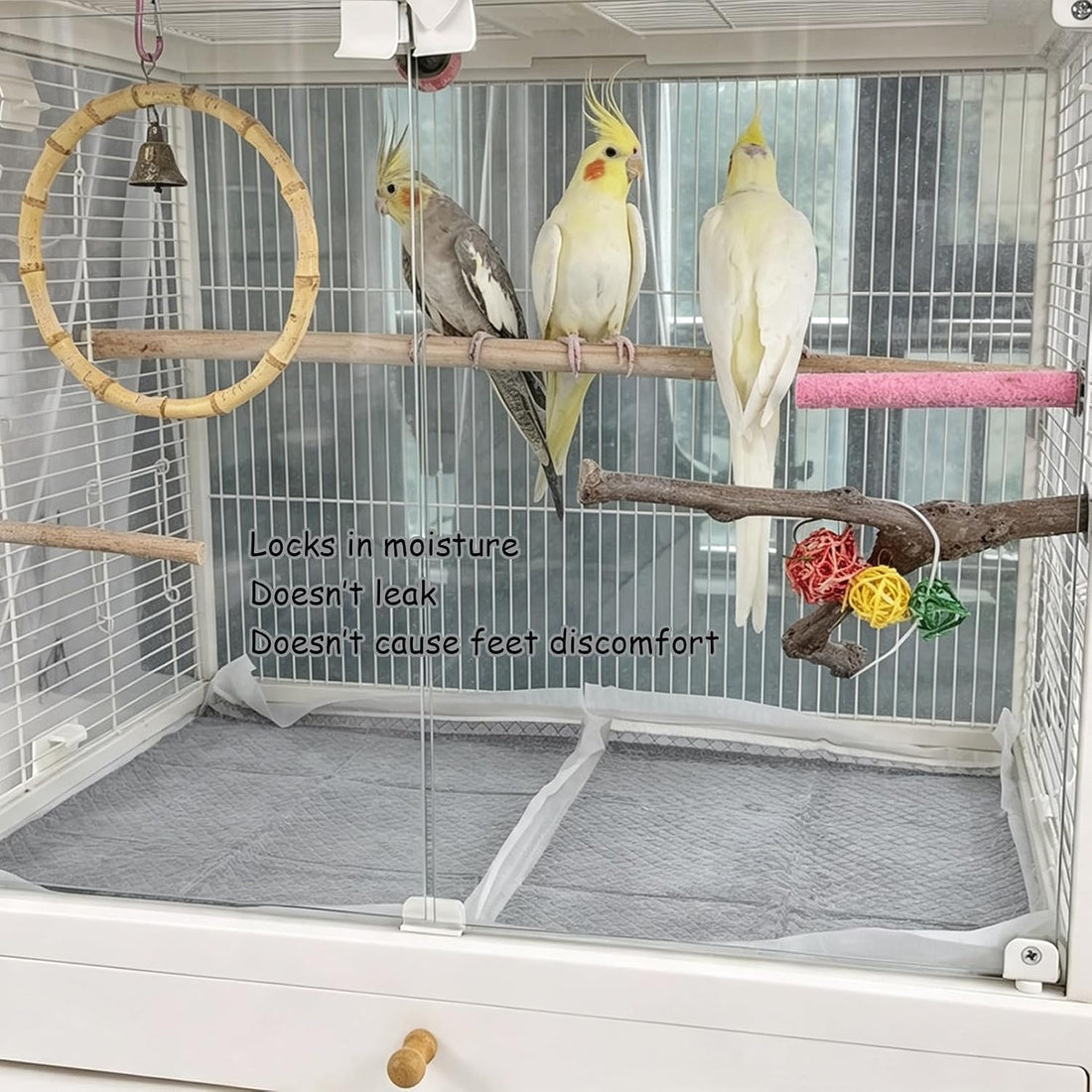 50 Sheets 23 x 17in Super-Absorbent Cage Liners for Pet Birds