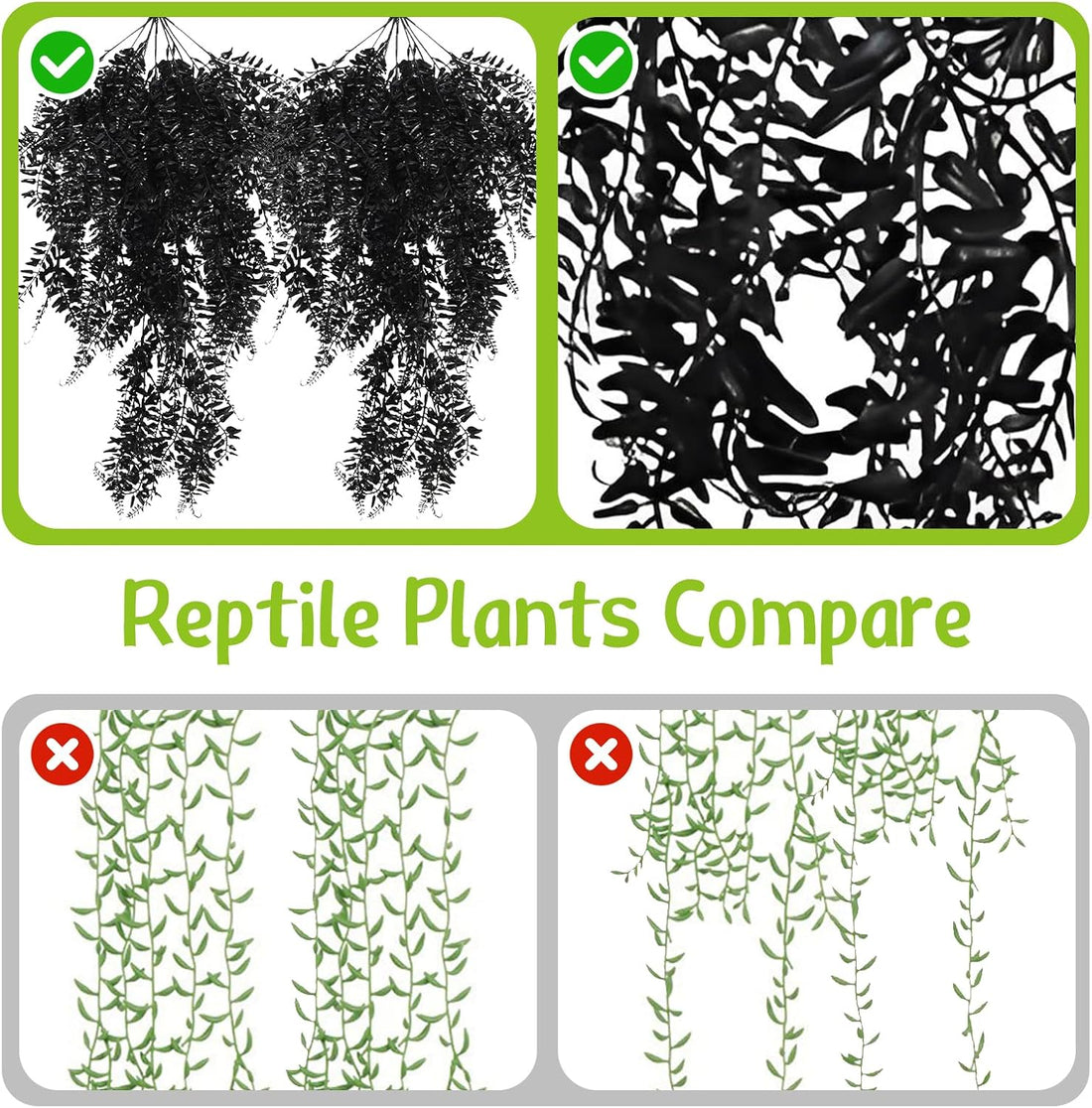 Hamiledyi Reptile Plants for Terrarium, Hanging Tank Greenery