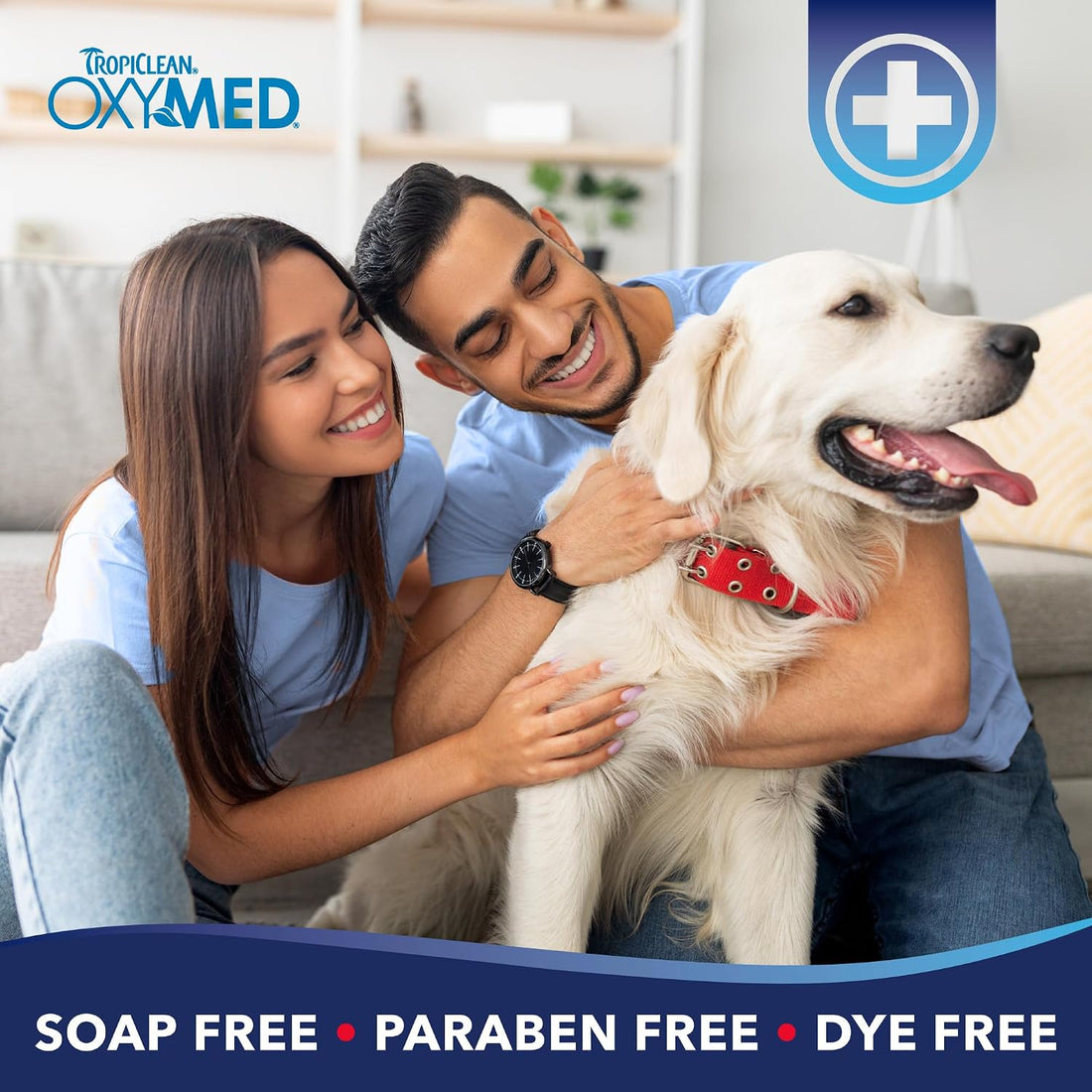 TropiClean OxyMed Medicated Dog Shampoo and Conditioner Set, 2 Pack