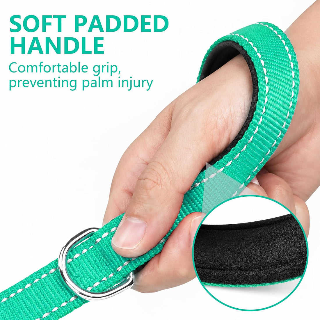 Reflective Dog Leash with Padded Handle for Medium Large Dogs