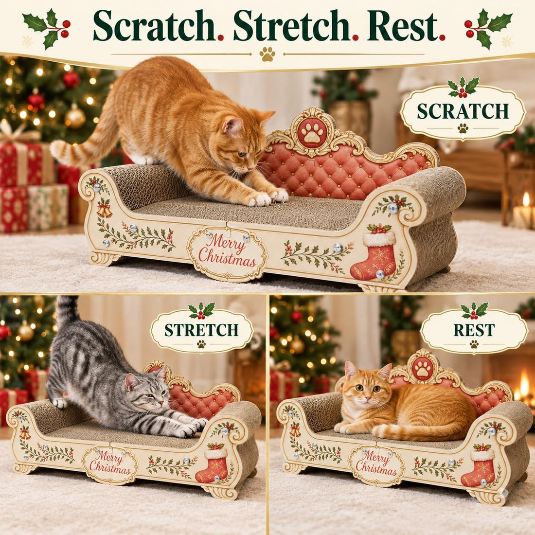 Sofa Shaped Cat Scratching Couch