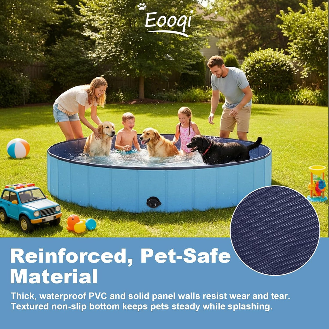 Eooqi Foldable Dog Pool for Large Dogs & Kids