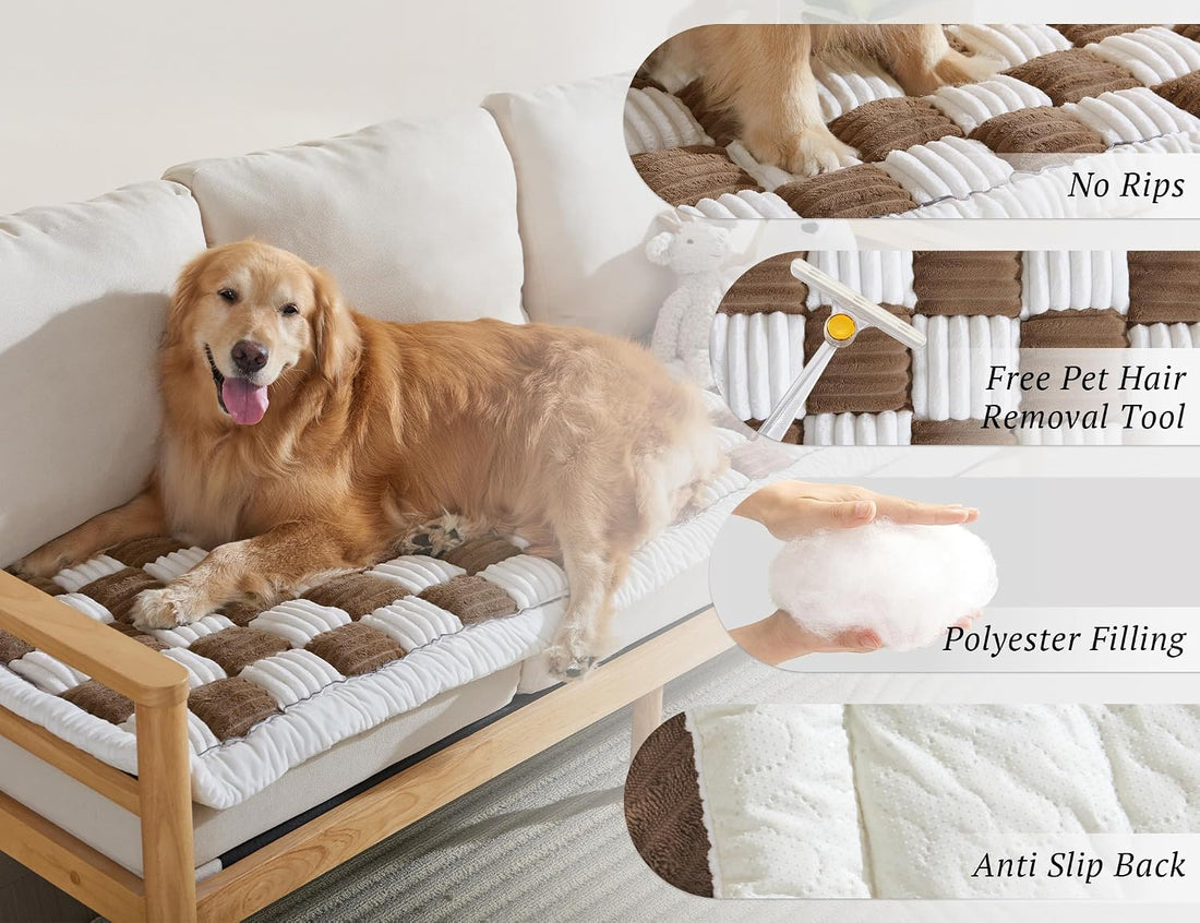 Checkered Couch Cover, Couch Covers For Dogs Washable Non-Slip