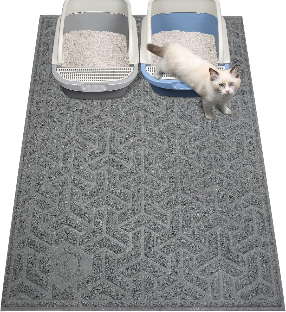 UPSKY Waterproof Cat Litter Mat Large 35" x 24" Soft on Kitty Paws