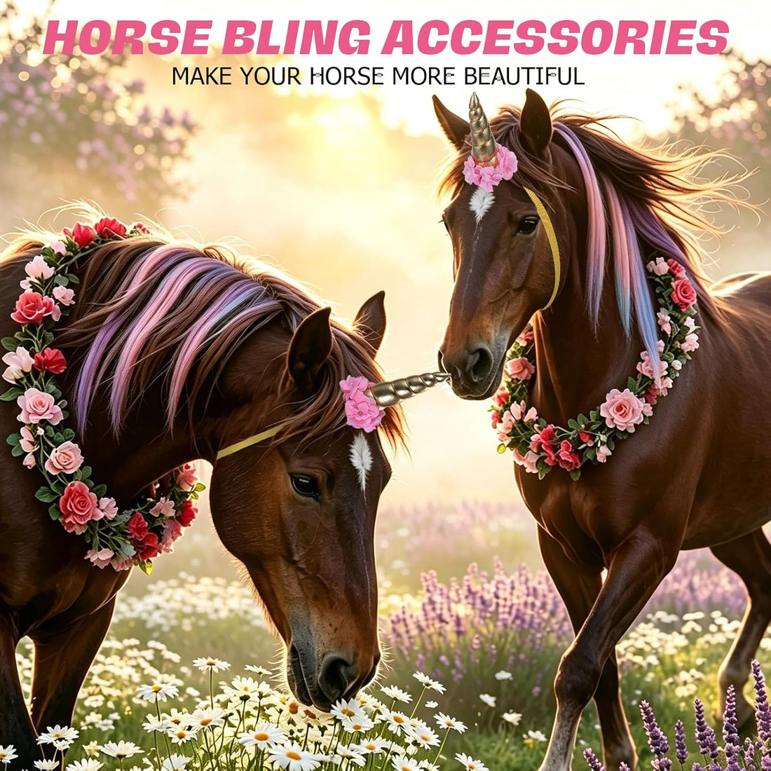 12Pcs Horse Accessories for Real Horses