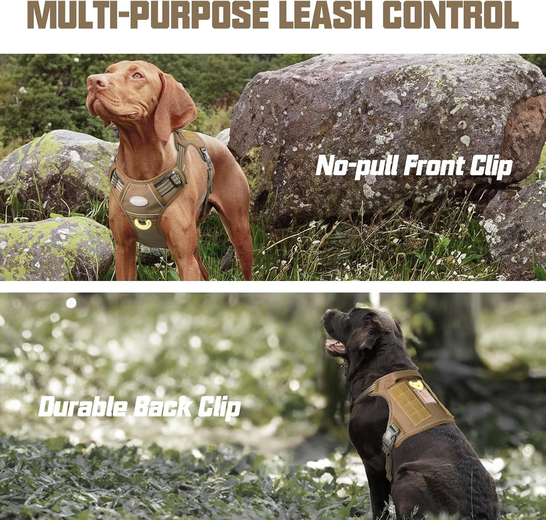 Auroth Tactical Dog Harness for Large Dogs No Pull Adjustable Pet