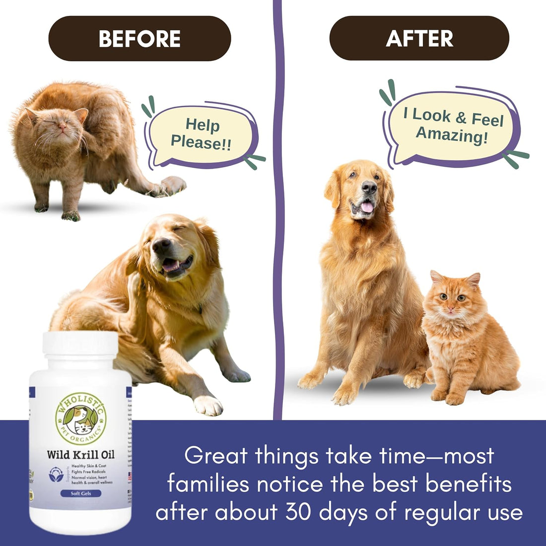 Wholistic Pet Organics Krill Oil for Dogs and Cats