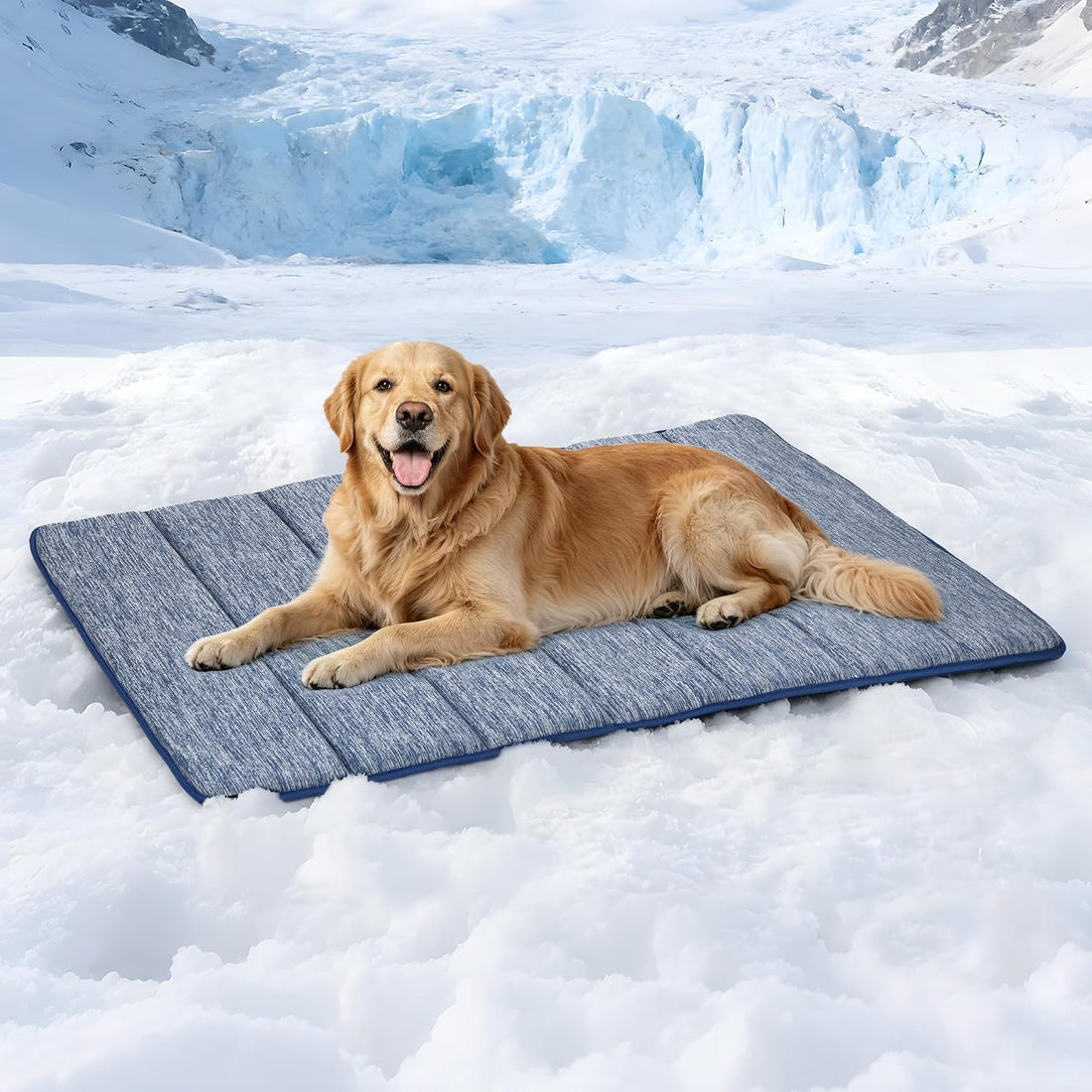Dog Cooling Mat for Large Dogs, 35"x23" Memory Foam Pet Pad