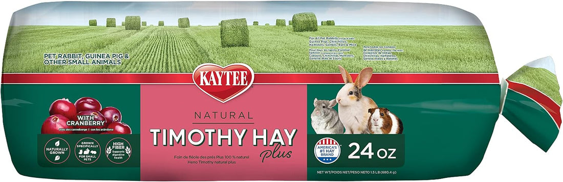 Kaytee All Natural Timothy Hay Plus Carrots for Guinea Pig & Rabbit
