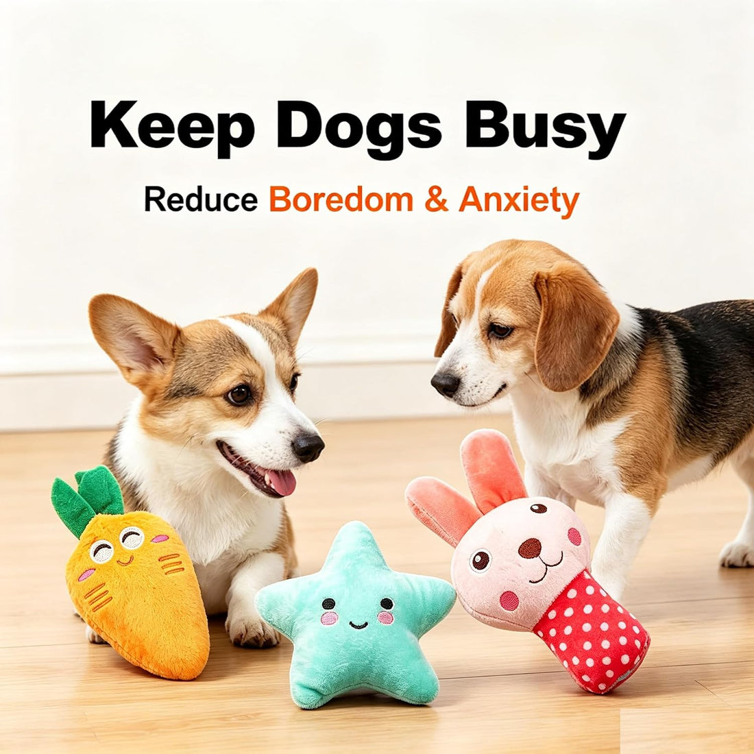 SZKOKUHO 9 Pack Small Dogs Puppy Squeaky Dog Toys,Cute Variety Colors