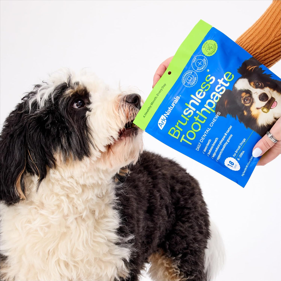 Ark Naturals Brushless Toothpaste, Dog Dental Chews for Small Breeds