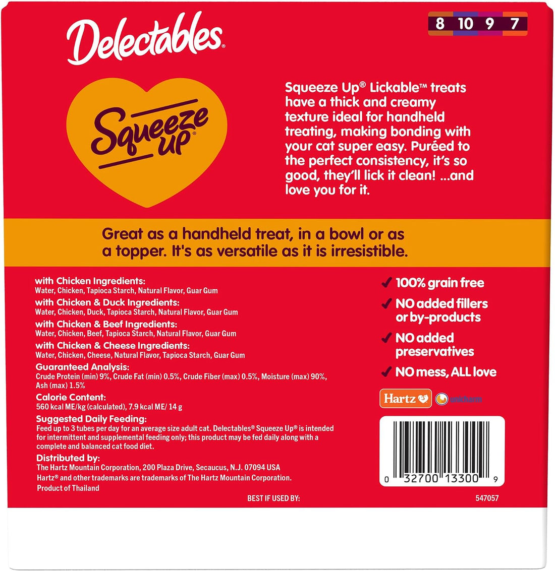 Delectables Squeeze Up Lickable Cat Treats Non-Seafood Variety Pack
