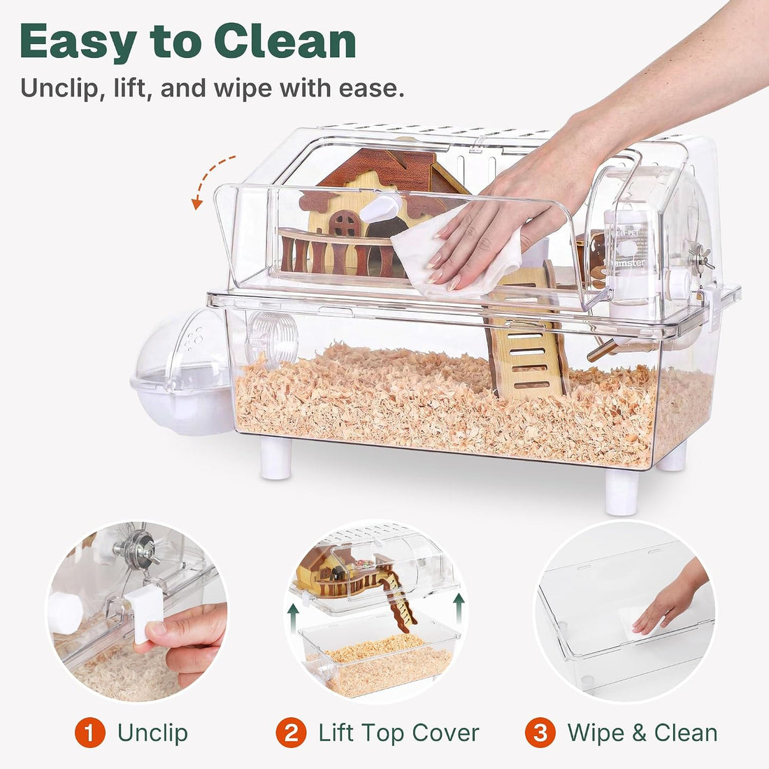 8-in-1 Hamster Cage Kit, 16 x 11 x 11.8 in