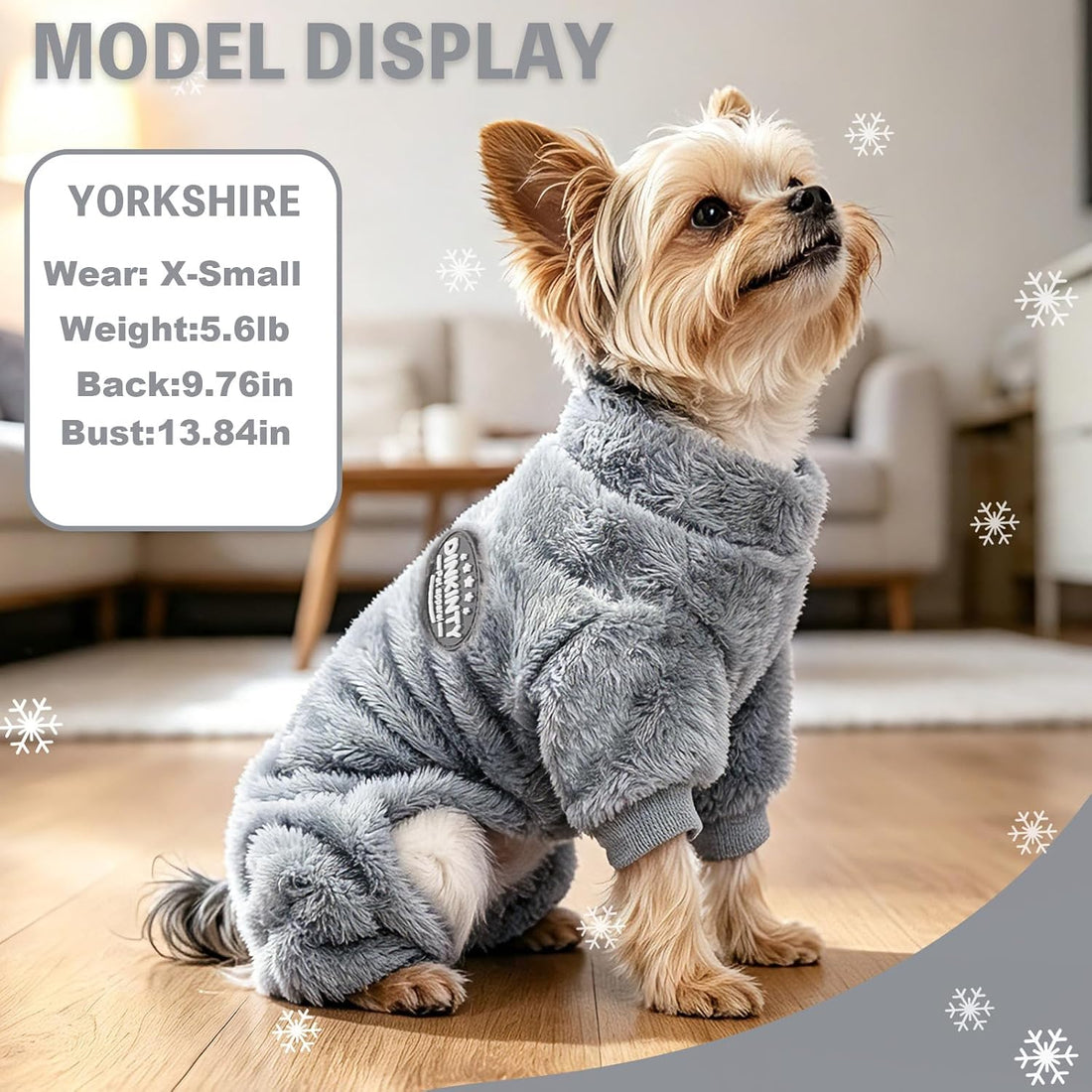 Fleece Dog Sweater Fall Dog Sweater for Small Dogs Thermal Soft Puppy