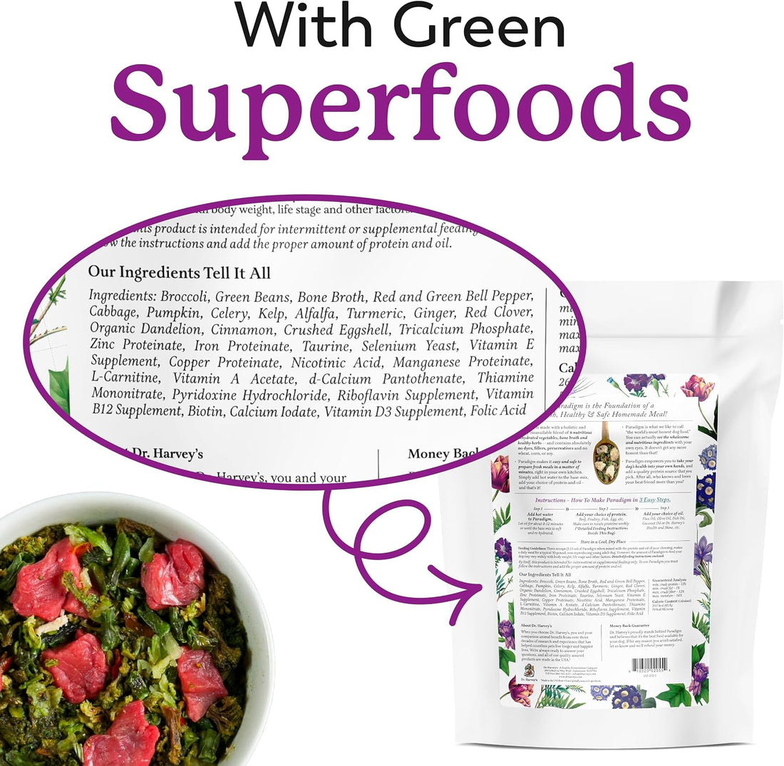 Dr. Harvey's Paradigm Green Superfood Base Mix for Dogs (6 lb)
