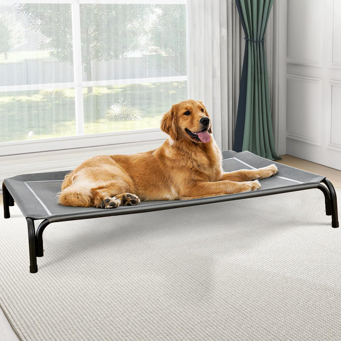 Czpalo Elevated Dog Bed, Raised Outdoor Dog Bed for Large Sized Dogs