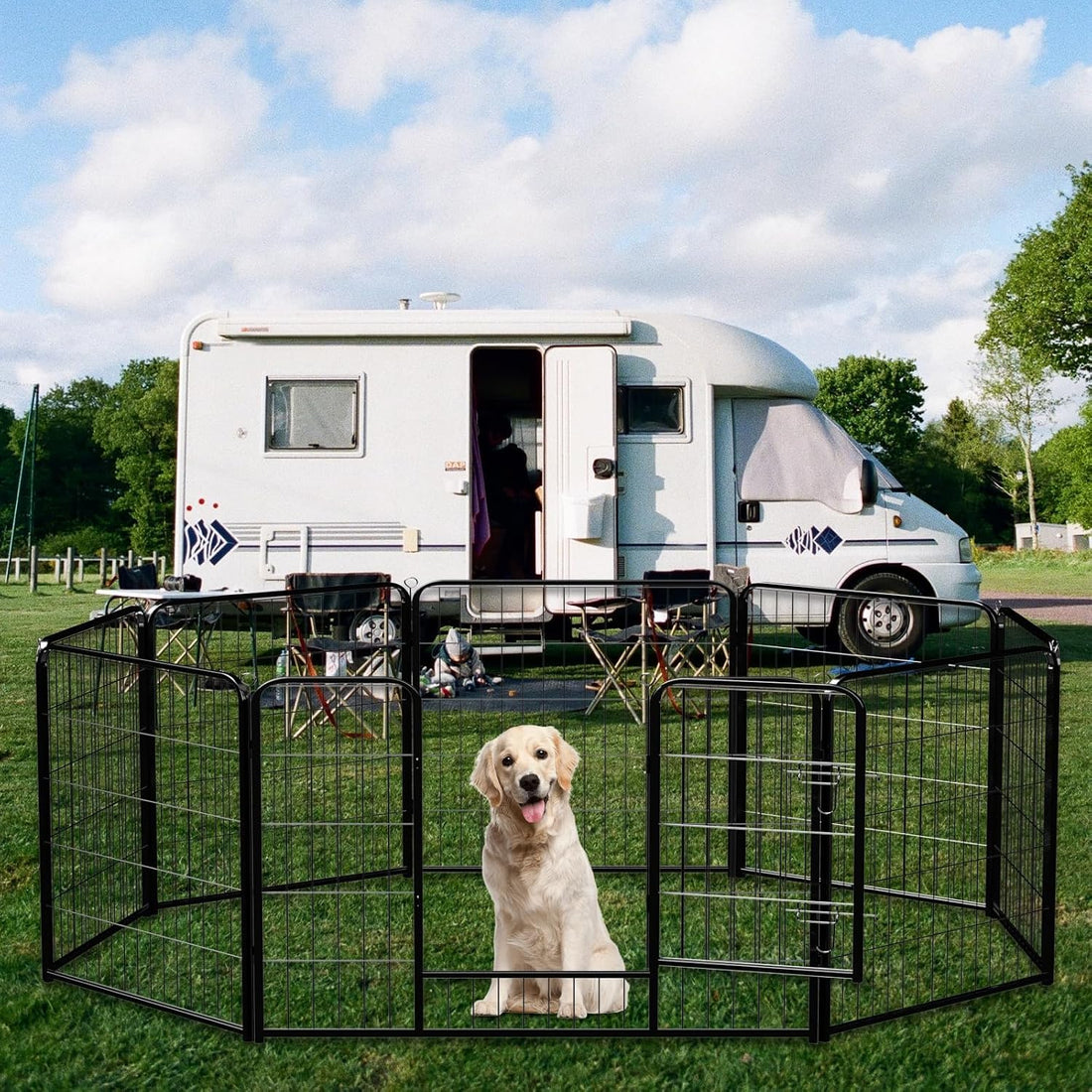 NEWBULIG Dog Playpen for Indoor 32 Inch 8 Panels