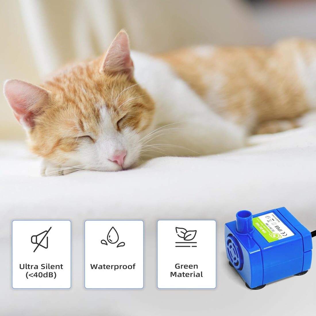IP68 DR-DC160 submersible water pump Cat Water Fountain Pump