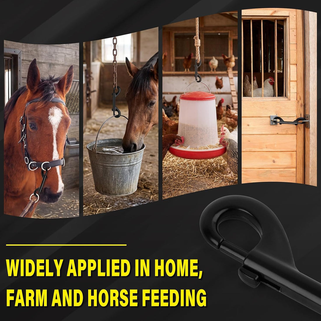 ERKOON 4.7 Inch Double End Trigger Snap Bolt Hooks for Horses