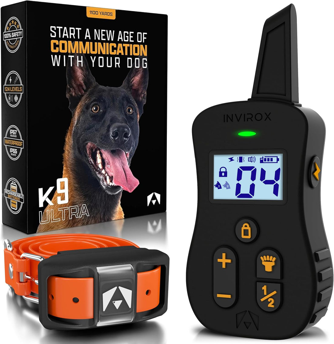 INVIROX Ultra K9 Dog Training Collar with Remote