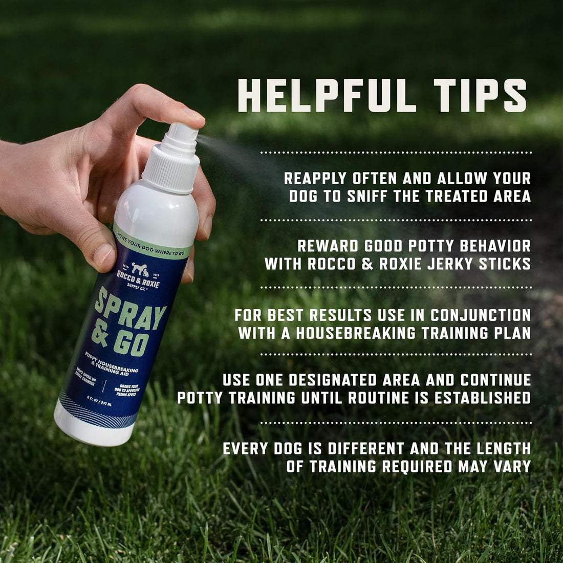 Rocco & Roxie Go Here Potty Training Attractant Spray for Dogs, 8oz