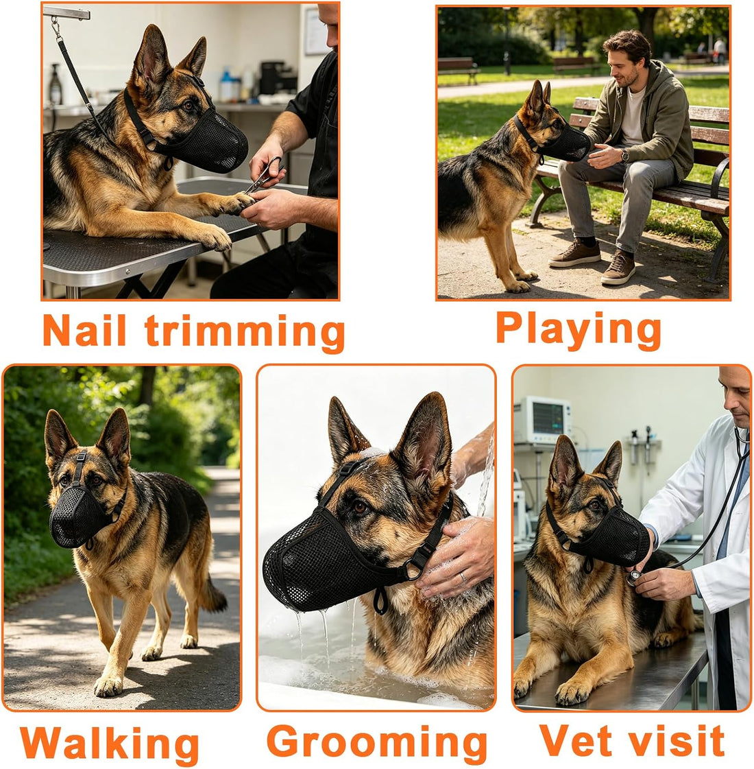 Dog Muzzle for Large Medium Small Sized Dogs Soft Mesh Muzzles