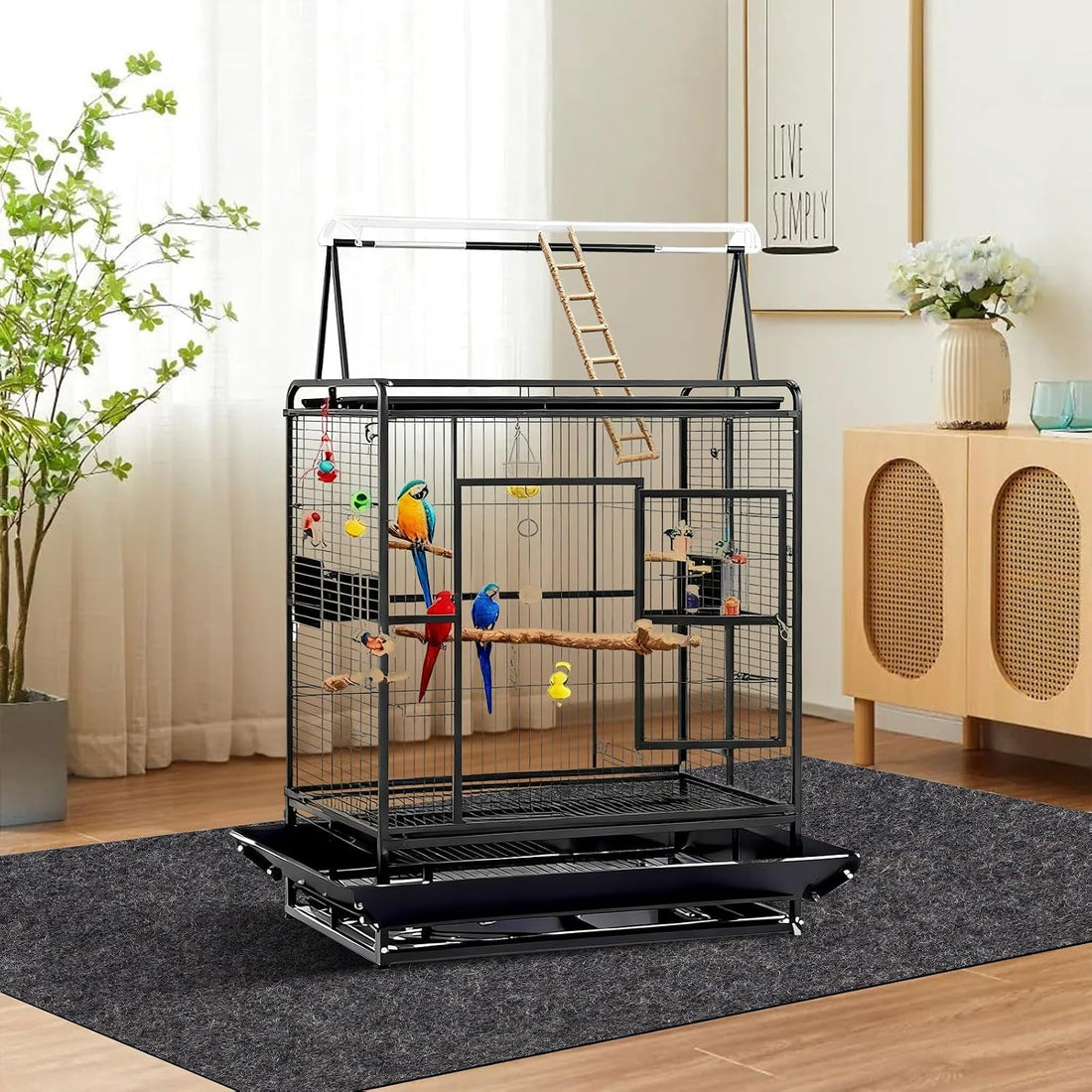 Ylsamzgkj Large Bird Cage Mat, Under Pet Cage Mat