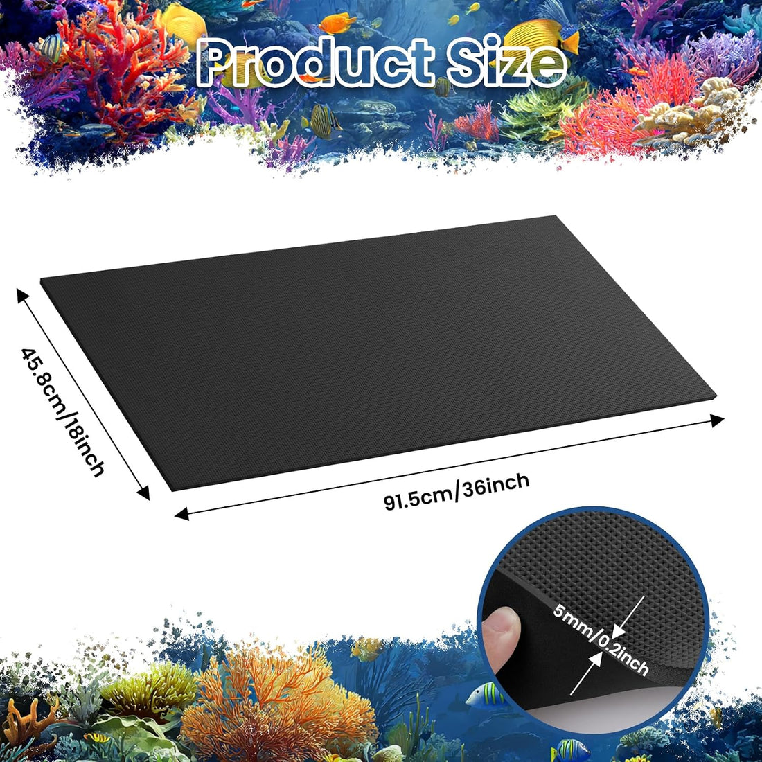 18 x 36 Inch Fish Tank Pad, Aquarium Leveling Mat