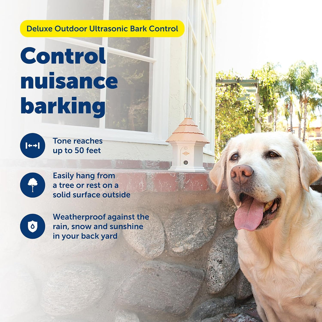 PetSafe Outdoor Bark Control, Hanging Birdhouse, Up to 1/4-Acre
