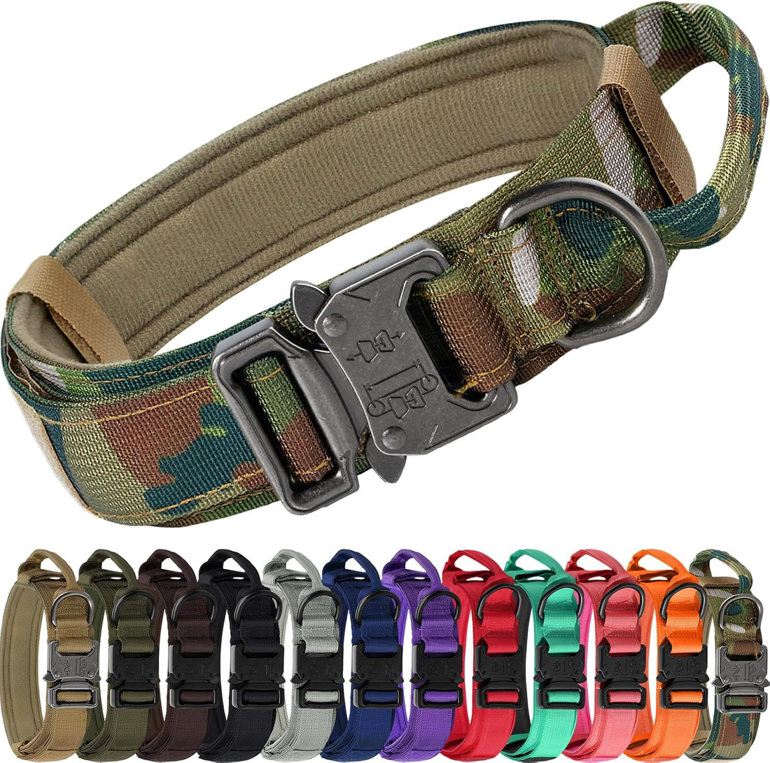 Joytale Tactical Dog Collar for Large Dogs, Traffic Control Handle