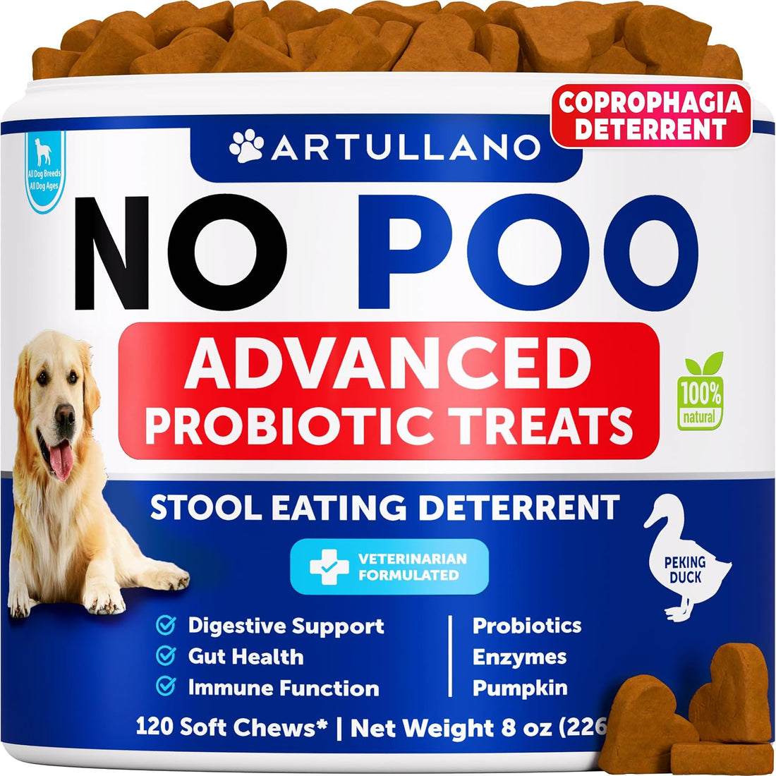 No Poo Chews for Dogs - 120 Bites - Poop Eating Deterrent for Dogs