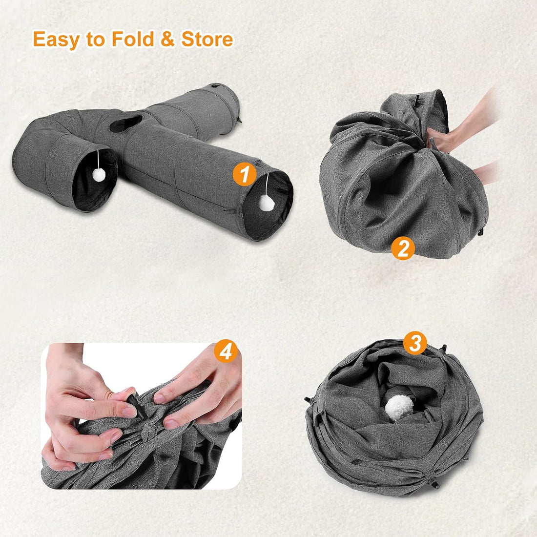 Ownpets Cat Tunnel 12 Inches in Diameter Larger Pet Tunnel Tube