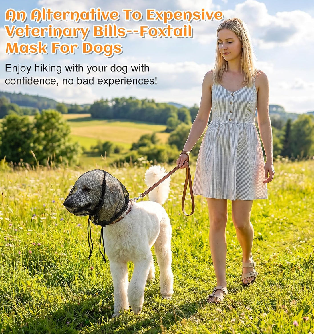 1 Pack Foxtail Mask for Dogs