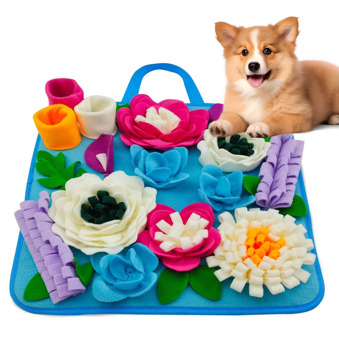 Tesitehi Snuffle Mat for Dogs Sniffing Feeding Mat for Small