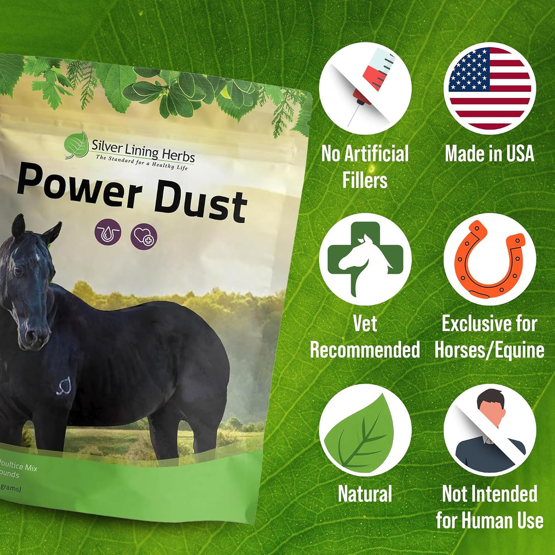 Silver Lining Herbs Power Dust Horse Wound Care Powder - 1 lb