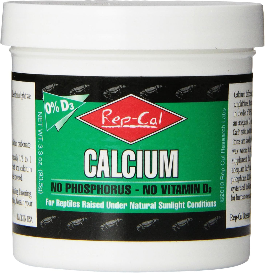 Rep-Cal 52298 Phosphorous-Free Calcium Powder Reptile/Amphibian
