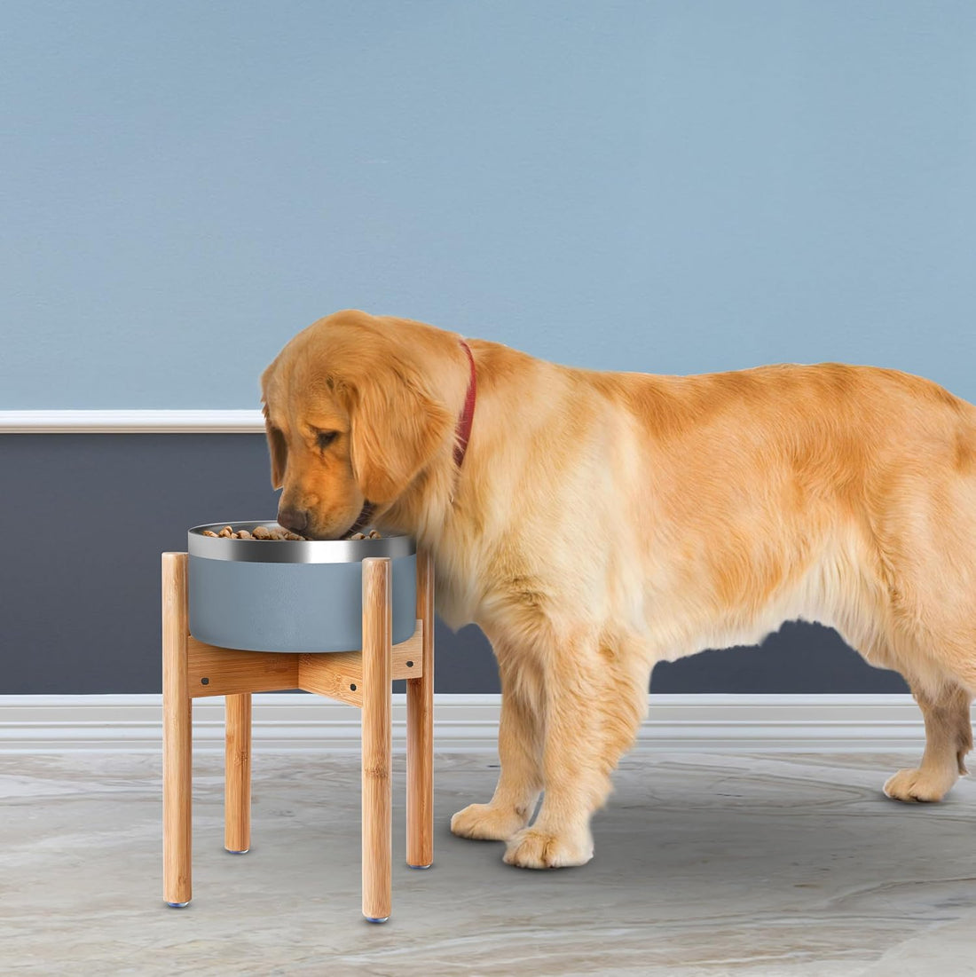 Dog Bowl Stand for Large Breed - Raise, Elevate Bowls to 14-inch High