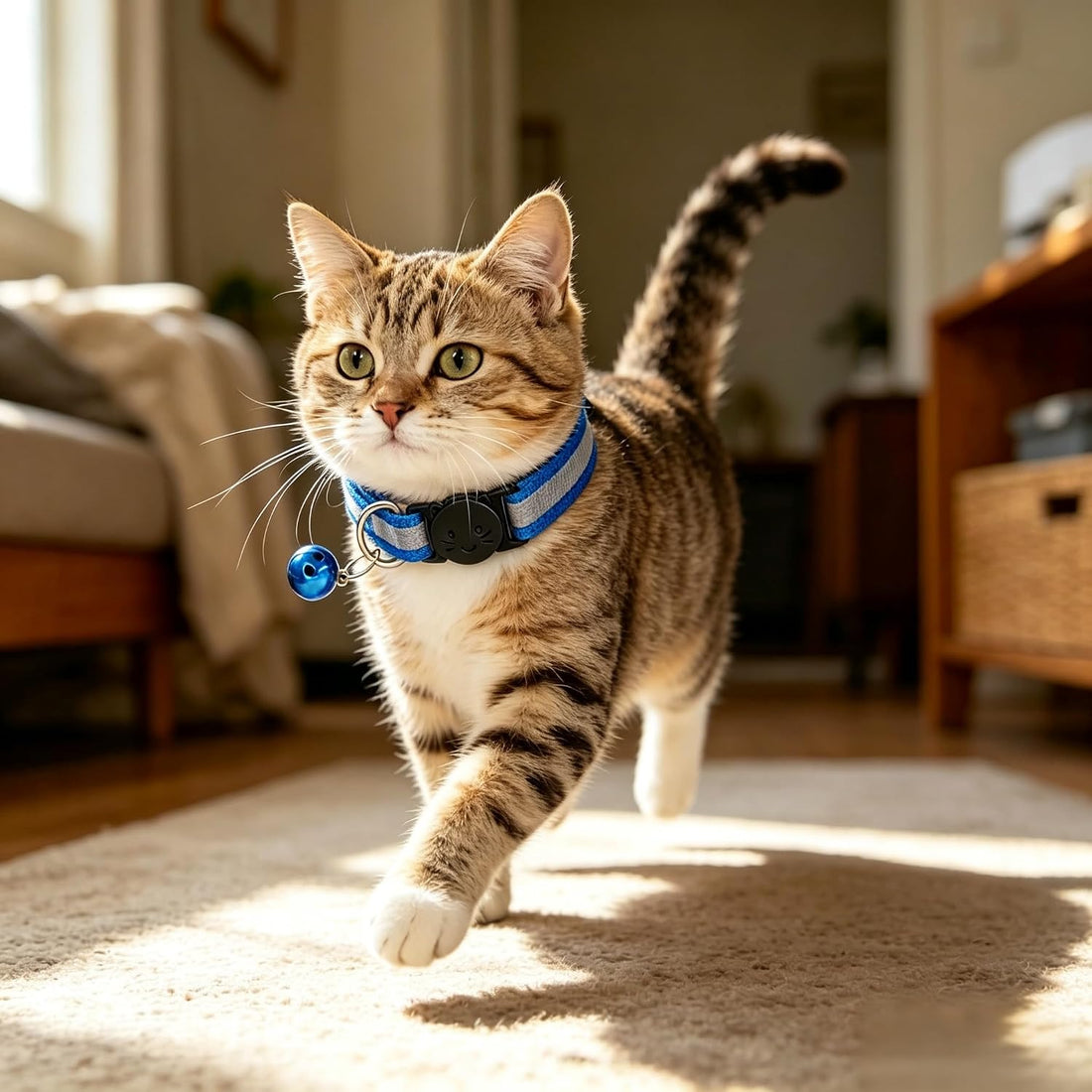 6Pack Cat Collars Quick Release Reflective Kitten Collars with Bell
