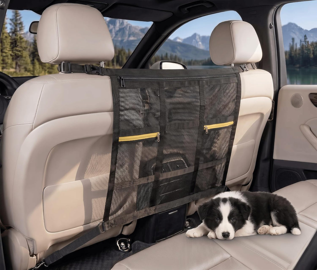 Universal Dog Car Barrier for SUV, Truck & Sedan, Double-Layer Car Net