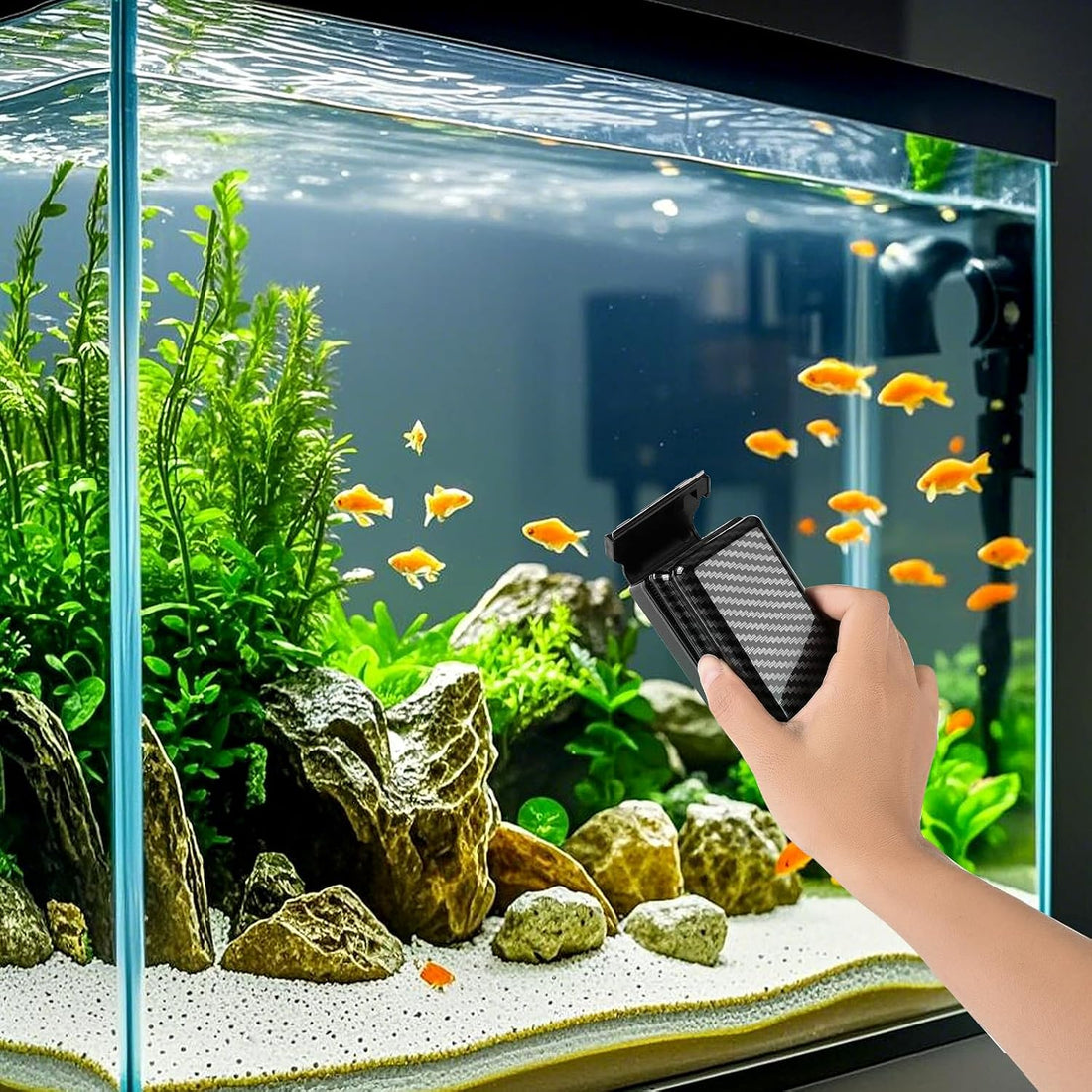 hygger Magnetic Fish Tank Cleaner, Aquarium Glass Cleaner