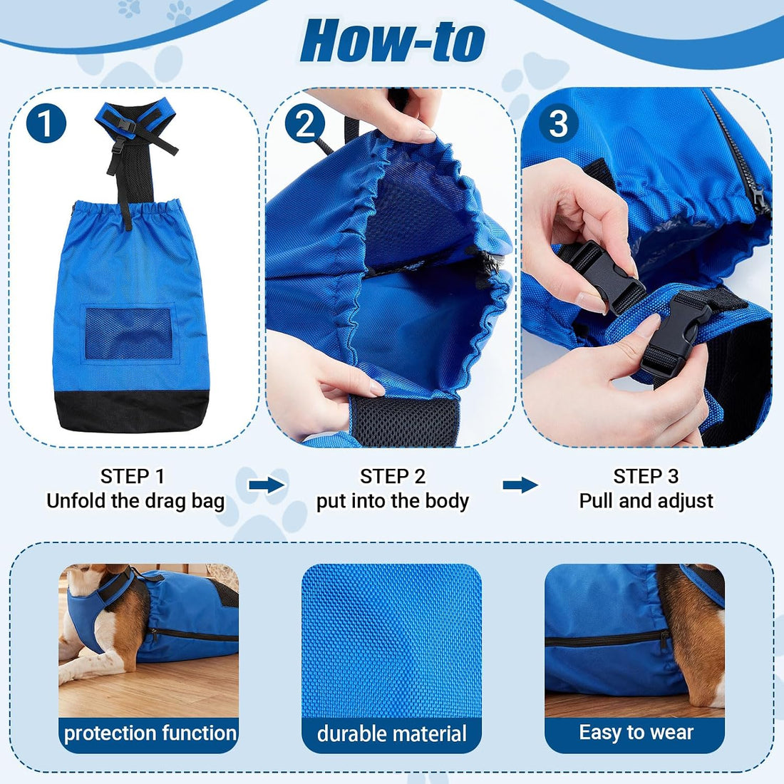 Sadnyy Drag Bags for Paralyzed Dogs & Cats