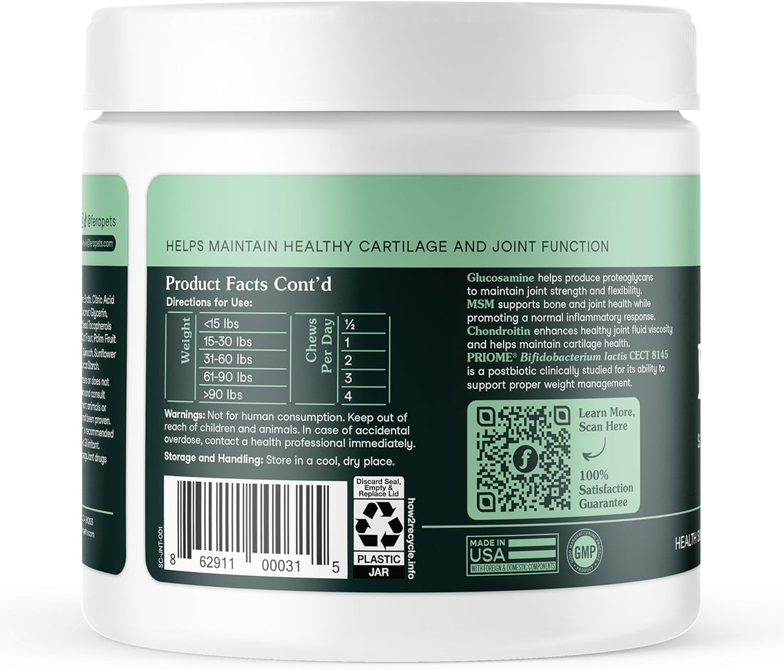 Fera Pets Hip & Joint Supplement for Dogs with Glucosamine