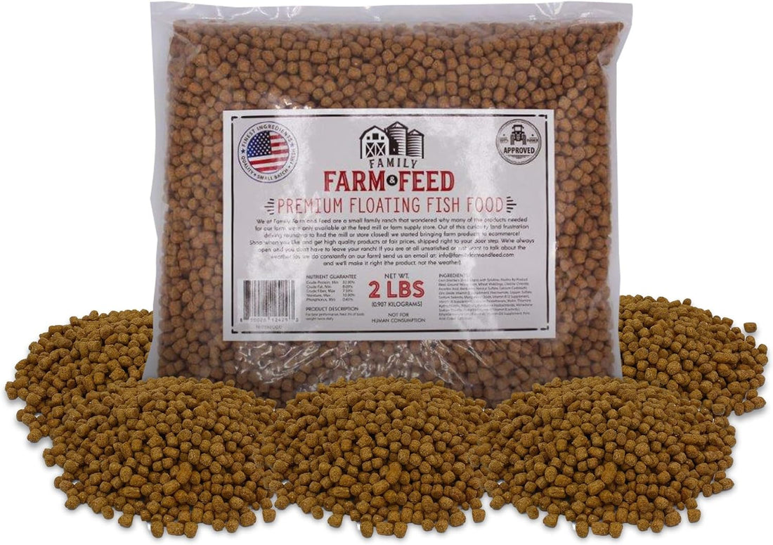 Premium Floating Fish Food | Pond and Lake | Pellets | 2 Pounds
