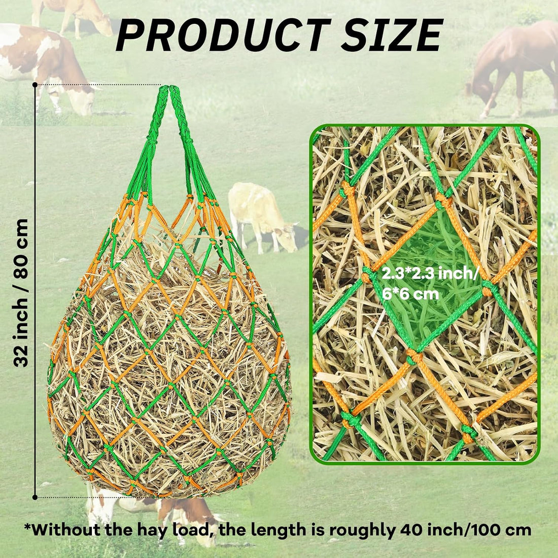 YedsIntu 3 Pcs Hay Bags for Horses
