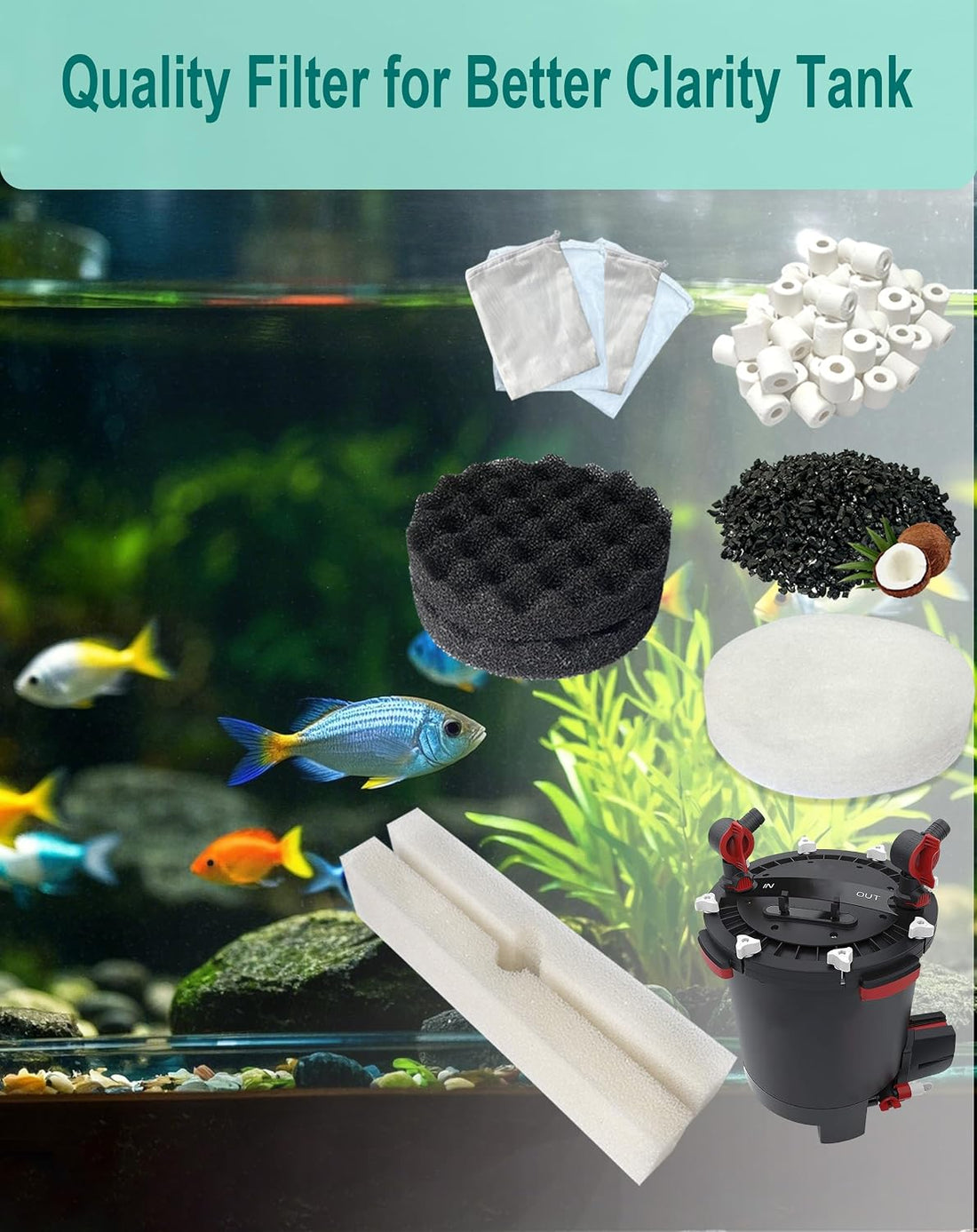 Aquarium Media Kits Compatible with Fluval FX2/FX4/FX5/FX6 Canister
