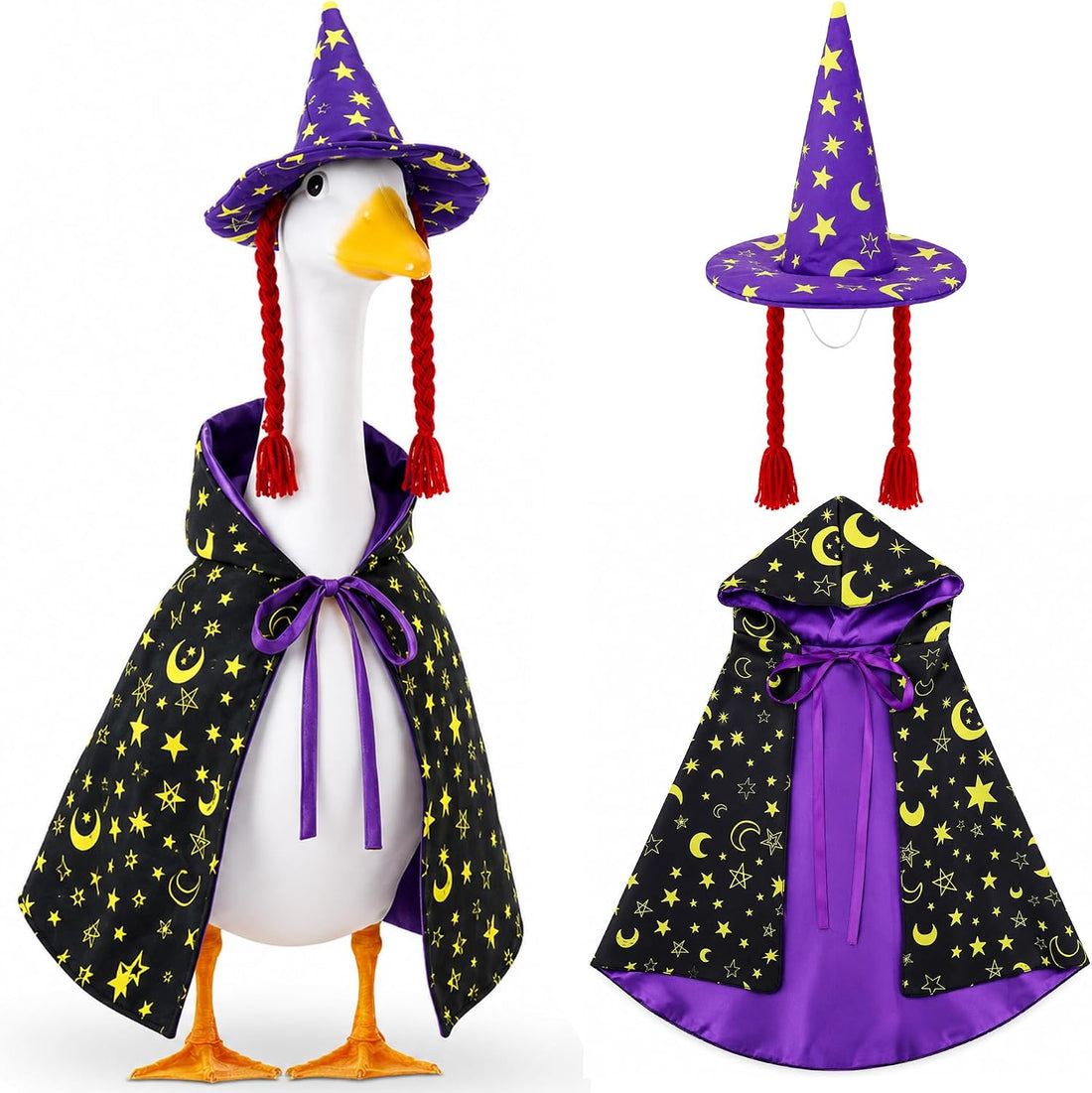 4Pcs Halloween Wizard Goose Outfits