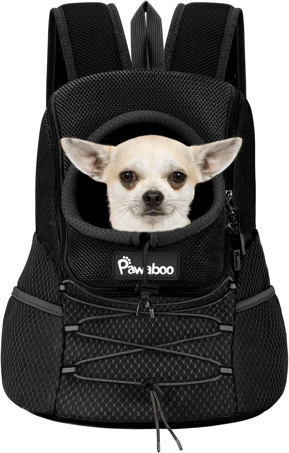 Pawaboo Pet Dog Front Carrier Backpack,Black,S